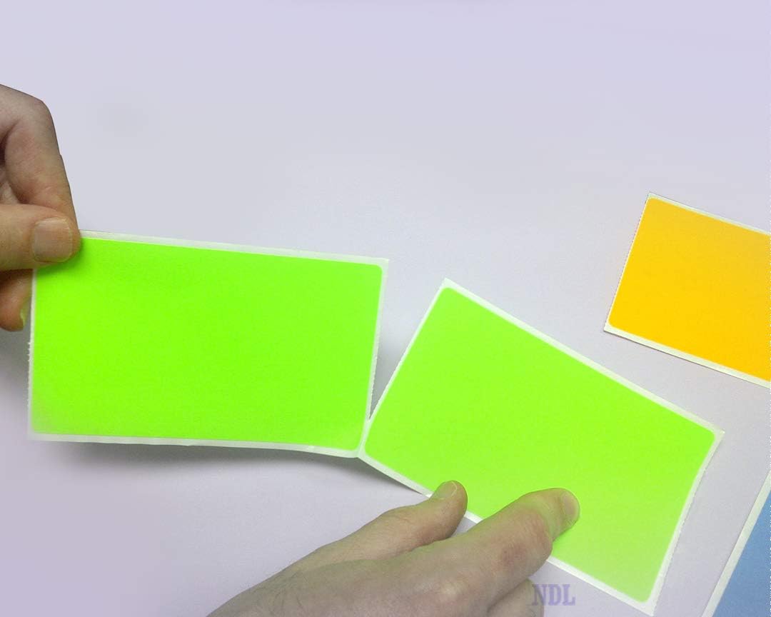 NextDayLabels 500 Rectangle Stickers (3" x 5") - Color Coding Labels Roll - Moving Labels for Boxes, Colored Inventory Stickers for Packing, Organizing, and Storage (Fluorescent Blue)