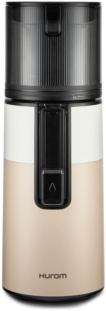 Hurom H400 Cold Press Juicer Machine, Award Winning Masticating Slow Juicer, Easy to Clean, Strainer & Hands Free with Self Feeding, Wide Mouth Hopper, Easy Assembly (Two-Tone Beige)