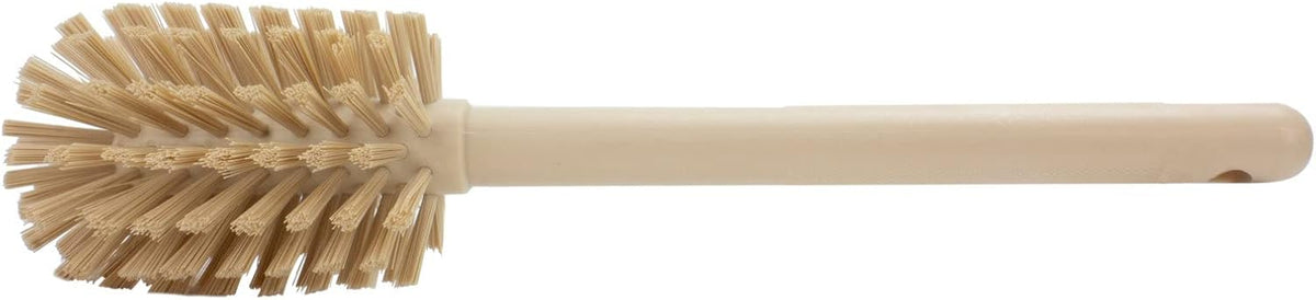 SPARTA Large Water Bottle Brush Ideal for Wide-Mouth Jars, Bottles and Tumblers, Dishwashing Tool with Handle for Home and Commercial Kitchens, Plastic, 12 Inches, Tan, (Pack of 6)