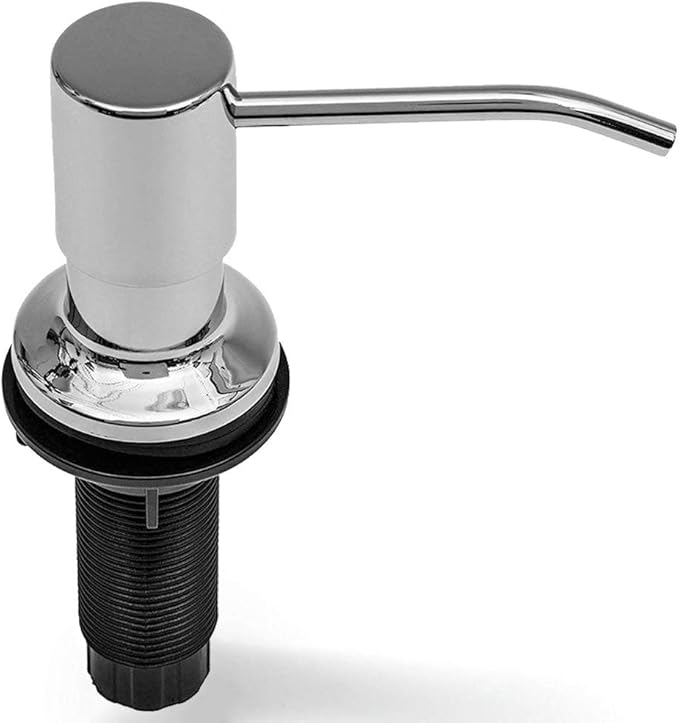 Soap Dispenser for Kitchen Sink (Chrome), Built in Soap Dispenser, Stainless Steel Pump Replacement