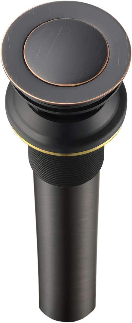 Purelux Bathroom Sink Drain Stopper Faucet Vessel Vanity Sink Pop Up Drain Assembly with Overflow, Oil Rubbed Bronze