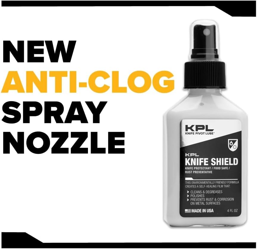 Knife Pivot Lube – Knife Shield Corrosion Preventive – Food Safe Rust Protection & Water Based Cleanser – 4 fl oz