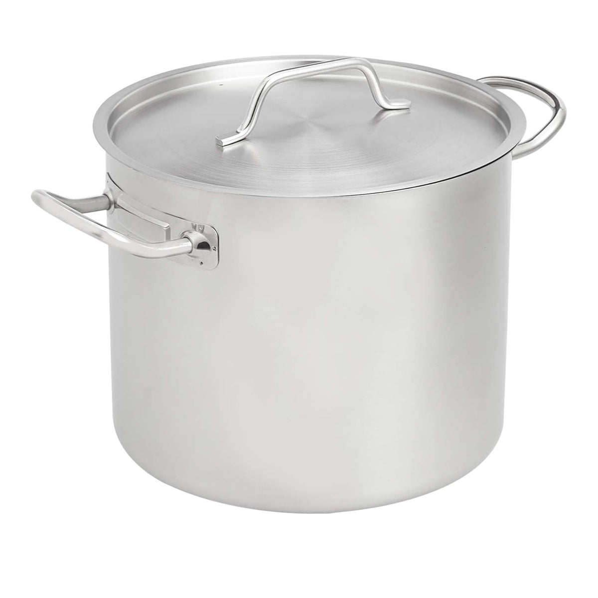 Amazon Basics 12 quarts Stainless Steel Aluminum-Clad Stock Pot with Cover (Previously AmazonCommercial brand)