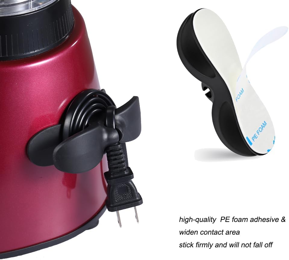Cord Organizer for Appliances, 4PCS Kitchen Appliance Cord Winder Cable Organizer, Cord Holder Cord Wrapper for Appliances Stick on Pressure Cooker, Mixer, Blender, Coffee Maker, Air Fryer