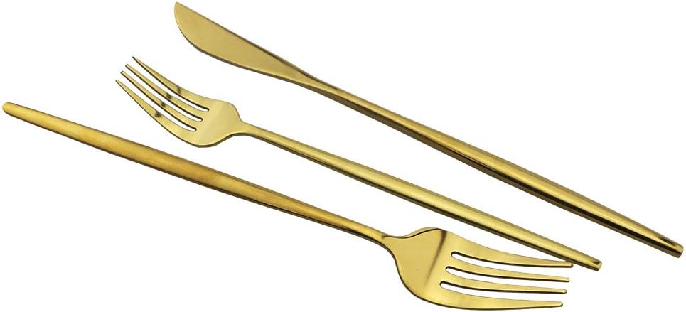 JASHII 30-Piece Stainless Steel Satin Finish Flatware Set - Mirror Polished Tableware Cutlery for Home and Restaurant - Dishwasher Safe