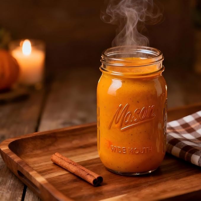WELLIFE Wide Mouth Mason Jars, 9 Pack Mason Jars 32 oz for Pickling, Canning, Fermenting and Food Storage, Microwave & Dishwasher Safe