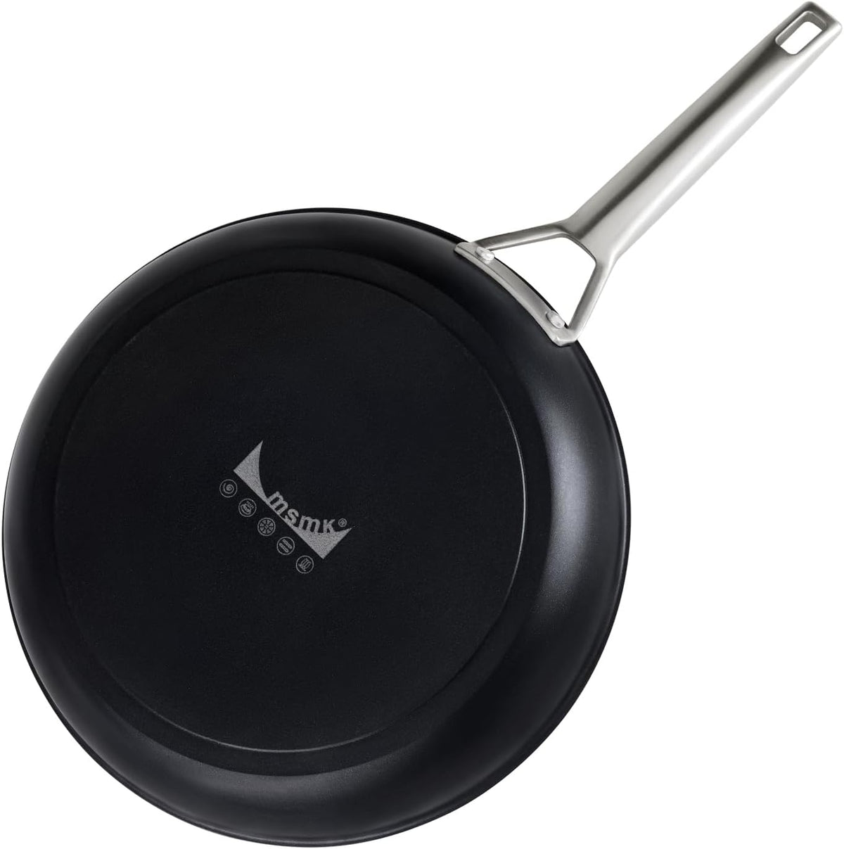 MsMk 12 Inch Nonstick Frying Pan with Lid, Titanium and Ceramic Nonstick skillet with lid, PFAS & PFOA Free, Non-Toxic, Stay-Cool Handle, Scratch-resistant, Dishwasher Safe, Oven Safe