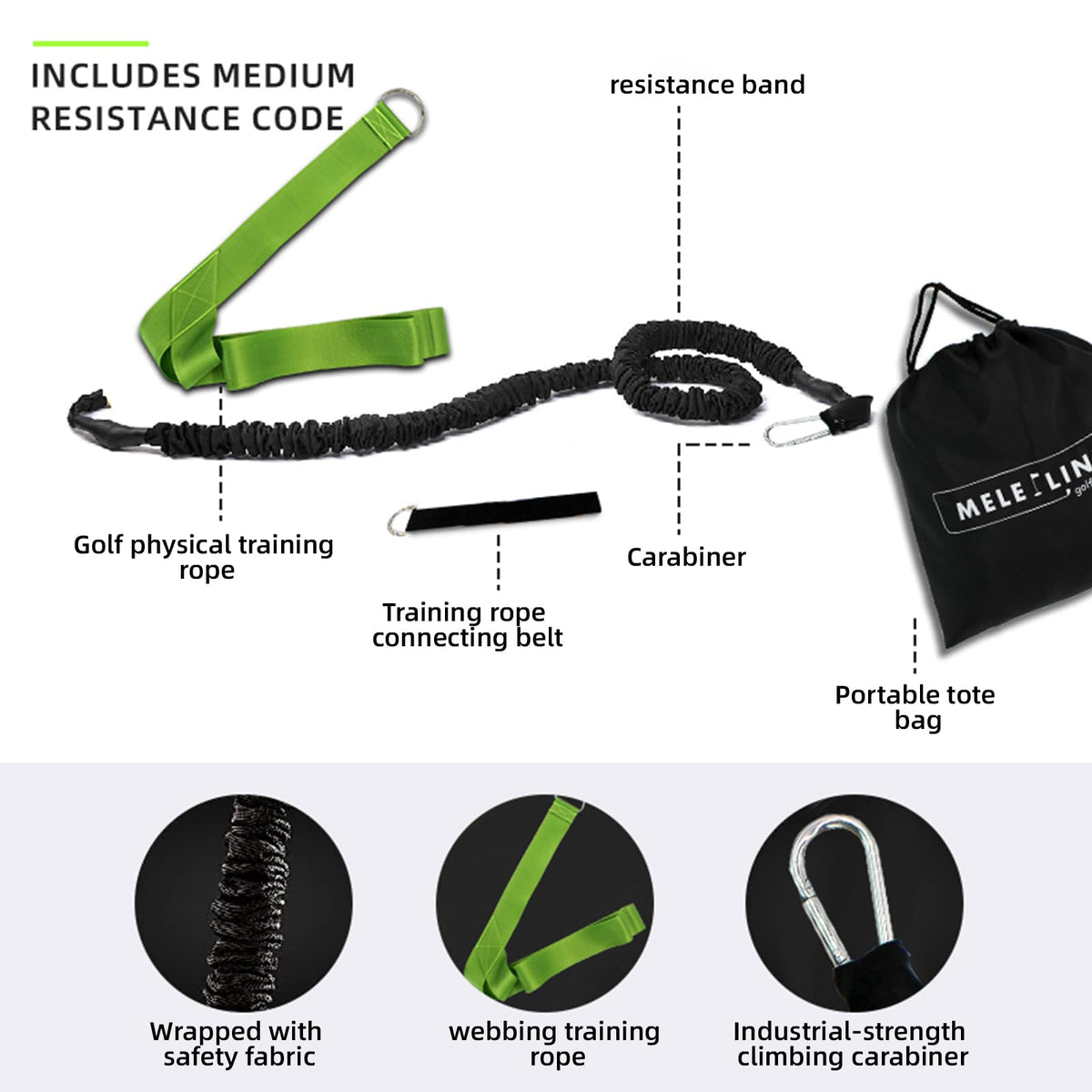 Golf Swing Trainer Rope, Golf Core Strength Trainer, Swing Power Training