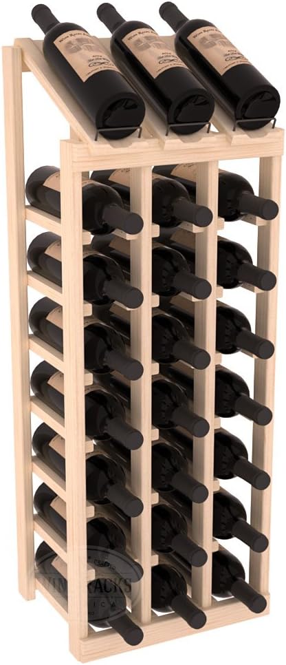 Wine Racks America InstaCellar Display Top Wine Rack Kit - Durable and Expandable Wine Storage System, Pine Unstained - Holds 24 Bottles