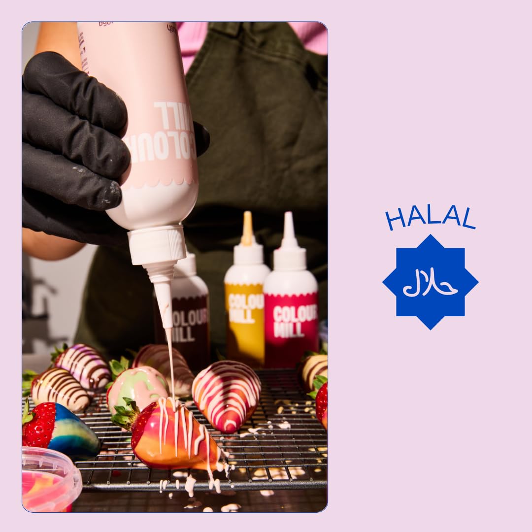 Colour Mill Chocolate Drip Easy-Melt Drizzle for Desserts, 125 Grams Chocolate