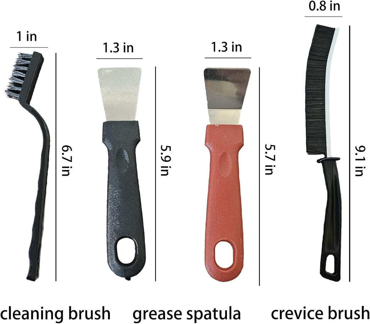 7 Pcs Multi-Purpose Crevice Cleaning Brush Tool for Stubborn Kitchen Grease Stains, Bathroom Crevices, Window Gutters, Tiles and Faucets