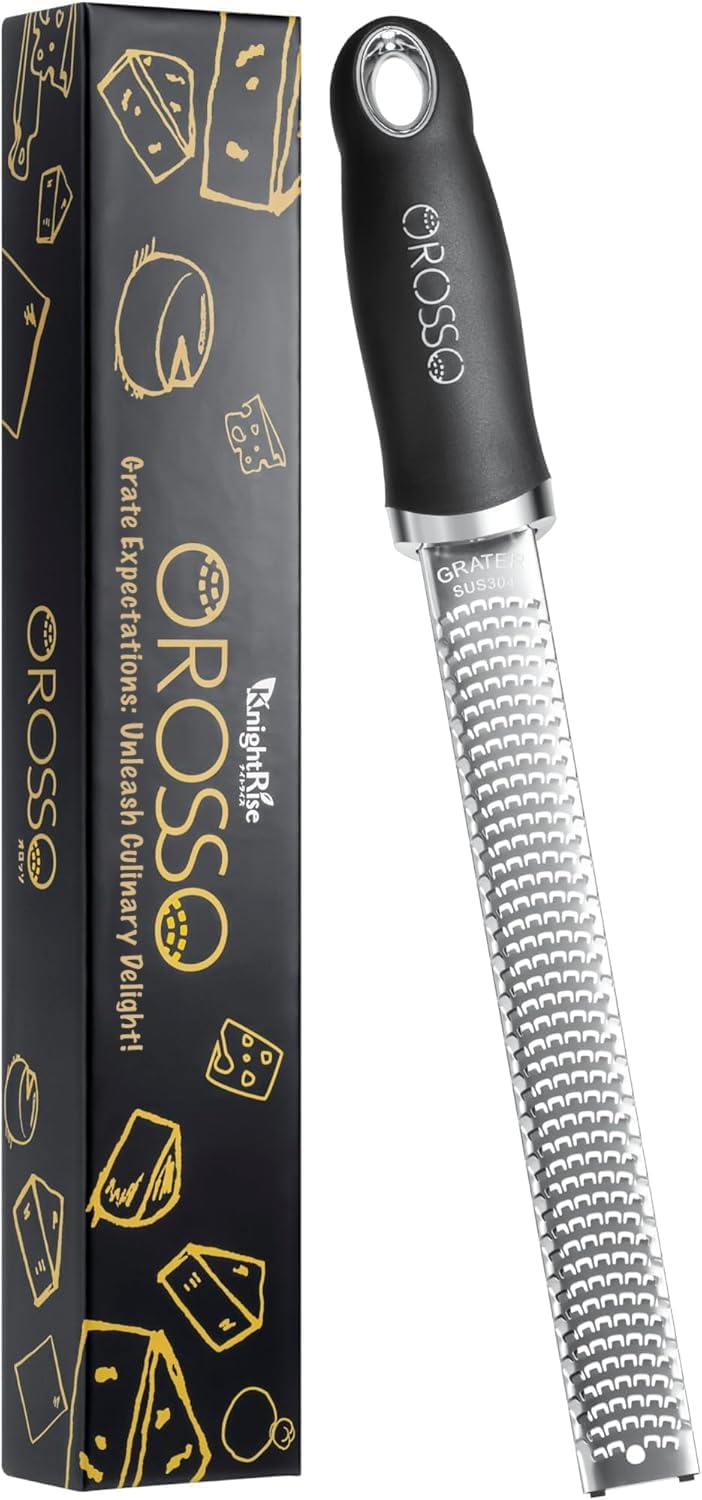Grater, Lemon Zester Cheese Grater, Cheese Shavings, Parme Cheese, Ginger, Garlic, Zester Grater (black)