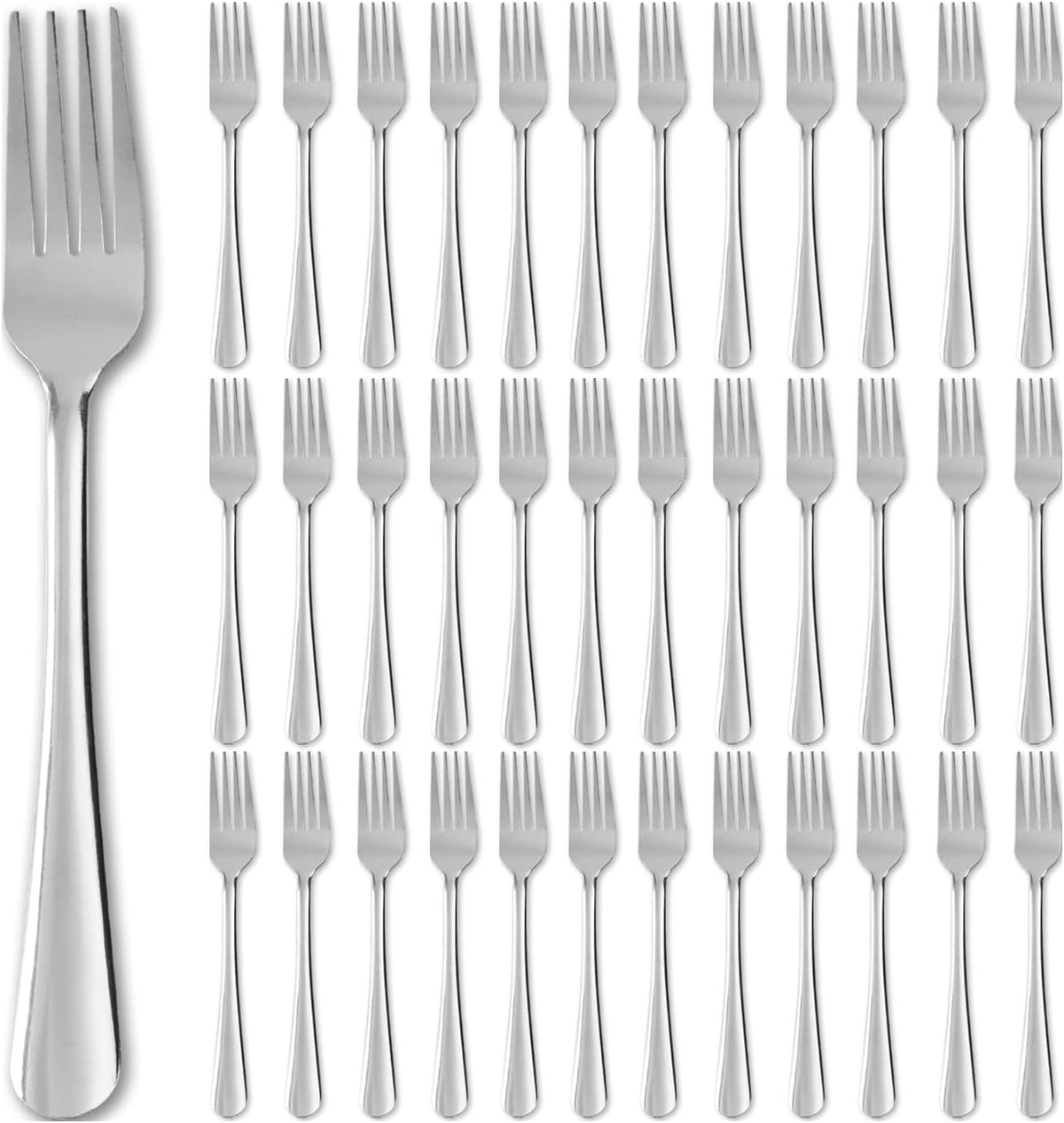 36 PCS Dinner Fork Set - Windsor Stainless Steel Silverware Fork 7.1 Inch with Dishwasher Safe Flatware Forks for 36,Table Forks for Home,Kitchen or Restaurant