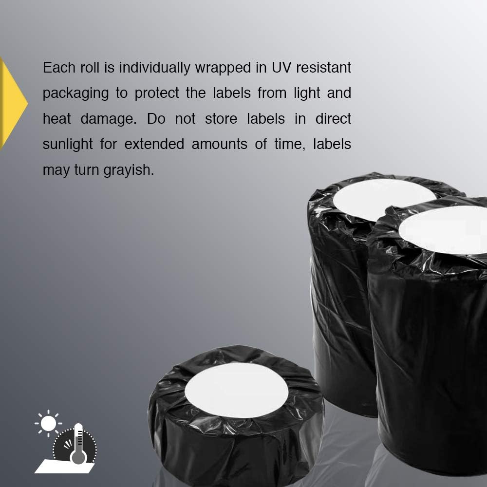 BETCKEY - 4" x 1" Multipurpose Labels Compatible with Zebra & Rollo Label Printer,Premium Adhesive & Perforated[Red, 6 Rolls, 8250 Labels]
