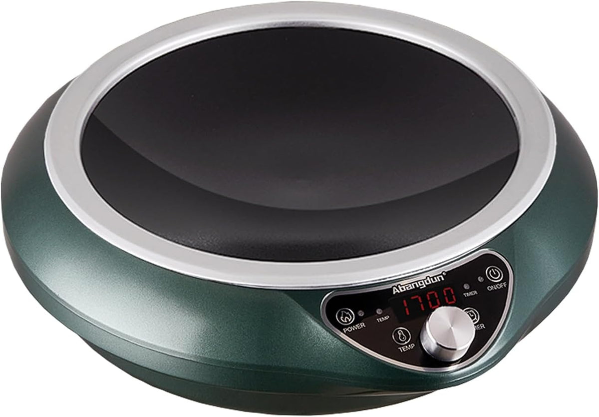 Induction Wok Cooktop Induction Burner 1700W/85V~120V Electric Wok Curved Surface Electronic Cooker Concave Stoves