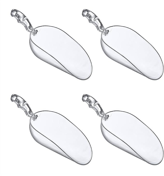 Amazing Abby - Elsa - 12-Ounce Plastic Ice Scoops (Set of 4), Plastic Utility Scoops, BPA-Free, Food-Grade, Shatter-Proof, Good for Kitchen and Restaurant, Perfect for Home and Commercial Use
