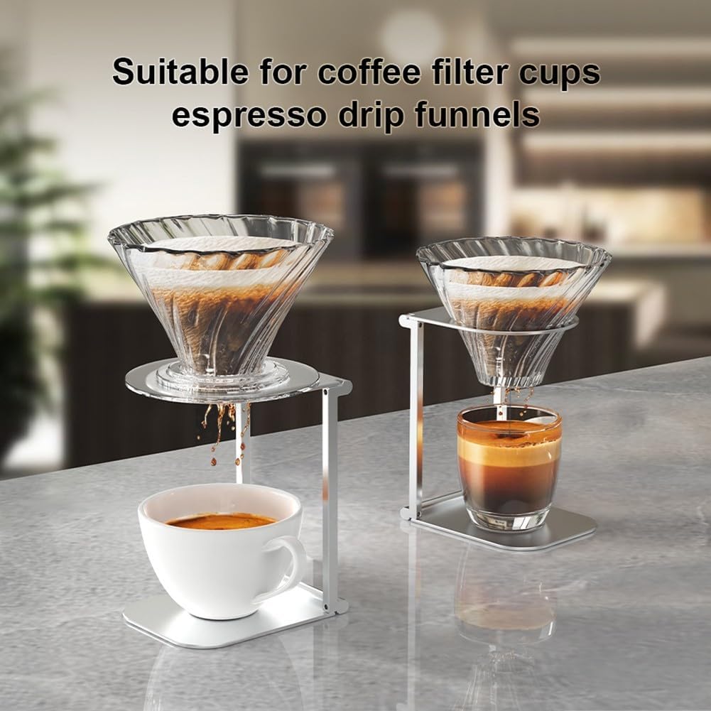 Foldable Aluminum Coffee Dripper Holder Rack, Coffee Dripper Stand, Stainless Steel Portable Coffee Machine Stand, Pour Over Coffee Stand Easy To Carry For Travel