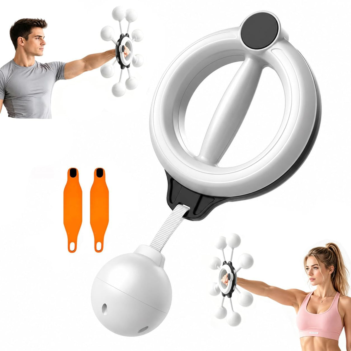 Infinity Hoop for Arms, 360° Hand-Crank Arm Trainer, Home Workout