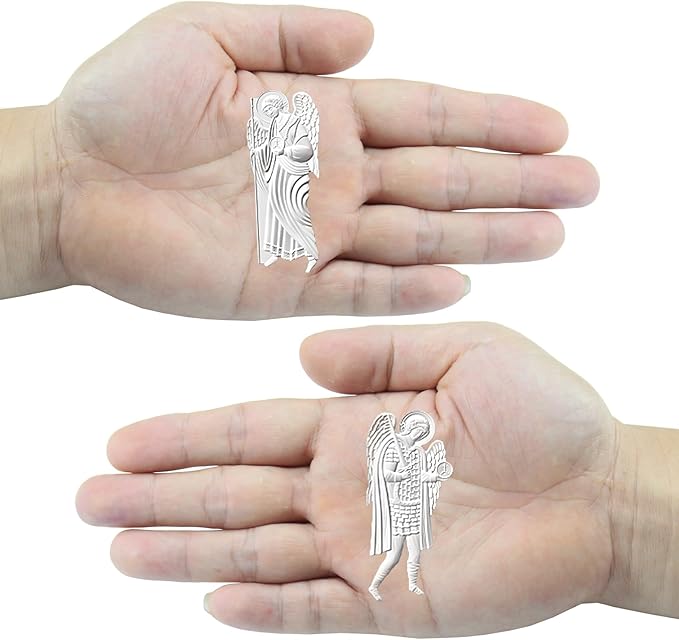 Art Molds for Polyclay Air Dry Clay Plaster, 2 Carved Archangel Symbols