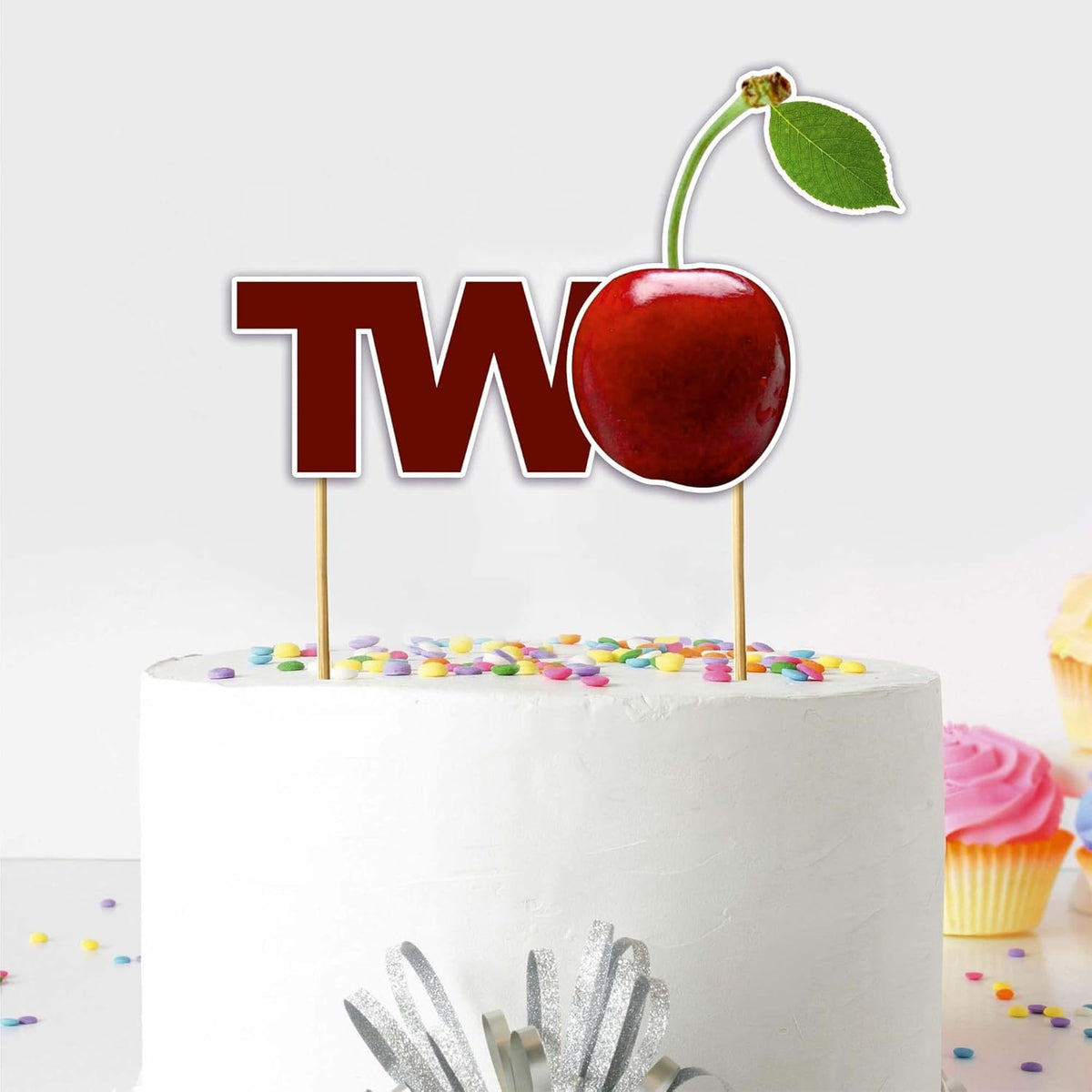 Seyal® Cherry Two Cake Topper