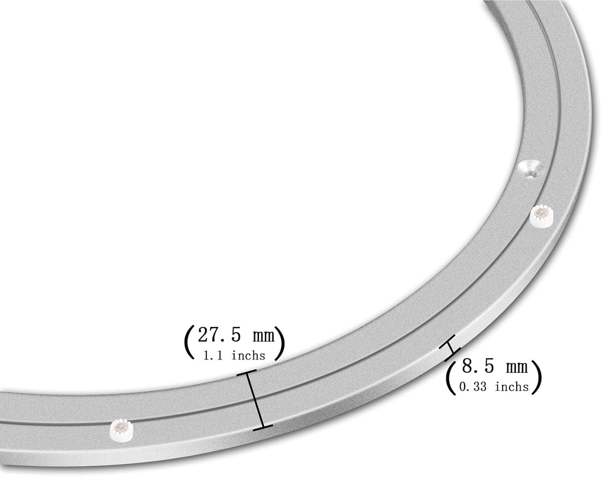 Aluminum Lazy Susan Hardware Metal Rotating Turntable Bearings Swivel Plate Hardware for Dining-Table and Workbench (14 Inchs) …