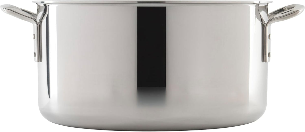 WINCO Tri-Ply Stock Pot, 20-quart, Silver