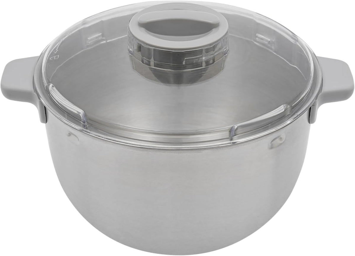 Electric Dough Maker with Ferment Function, 5L/ 4.5Qt 200W 304 Stainless Steel Dough Mixer Machine, Commercial Bread Mixer for Roti Bread Pizza Baking Dumpling Dough & Sourdough(Silver)