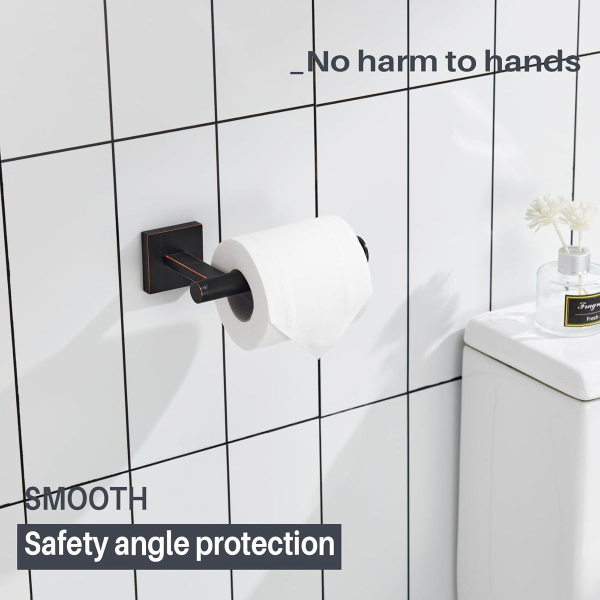 KOKOSIRI Toilet Paper Holder Oil Rubbed Bronze for Bathroom Kitchen Toilet Roll Holder Hold Mega Rolls Wall Mount, Stainless Steel 2 Pack, B2008ORB-P2