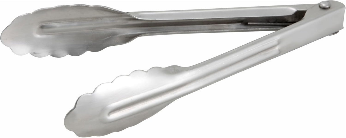 Winco Coiled Spring Heavyweight Stainless Steel Utility Tong, 7-Inch