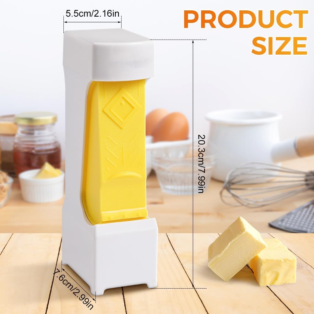 Butter Cutter, One-Click Butter Cutter,2025 NEW Single-Stick Butter Cutter, Butter Dispenser with Stainless Steel Blade and Storage Case for Quickly Making Bread, Cakes, Breakfast (1PCS)