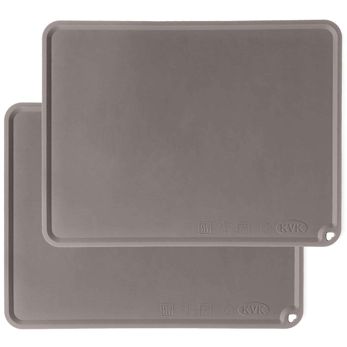 Silicone Placemat for Toddles Kids Non-Slip Reusable Portable Baby Placemats for Restaurant Stain-Proof Children Food Mats Eating Table Mat 2 Pack (Charcoal)