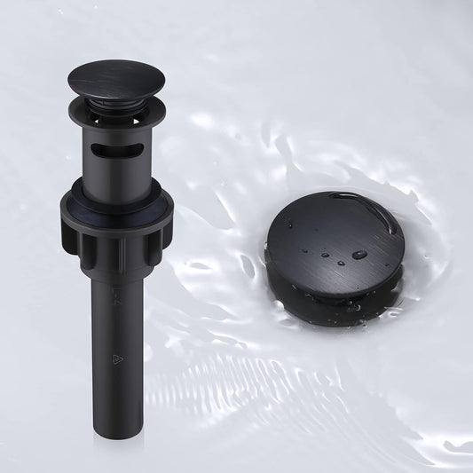 Pop Up Drain for Bathroom Sink, ARCORA Oil Rubbed Bronze Vessel Sink Drain with Overflow, Pop Up Bathroom Sink Stopper