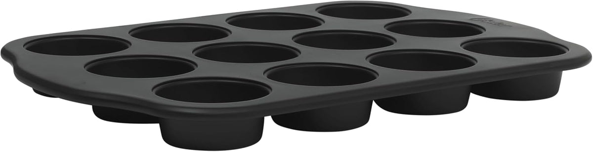 Oster Teston 12 Cup Nonstick Carbon Steel Muffin/Cupcake Baking Pan - Matte Black