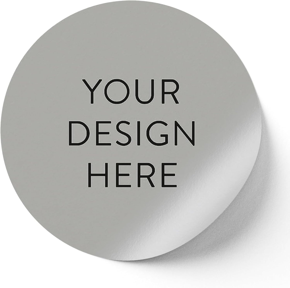 100 Custom Vinyl Stickers - Upload Your own Image, Text, Design, Logo - Personalized Logo Labels for Handmade, Packaging, Bottle, Jars, Candle, Brand Stickers (Gray, 1.5x1.5)