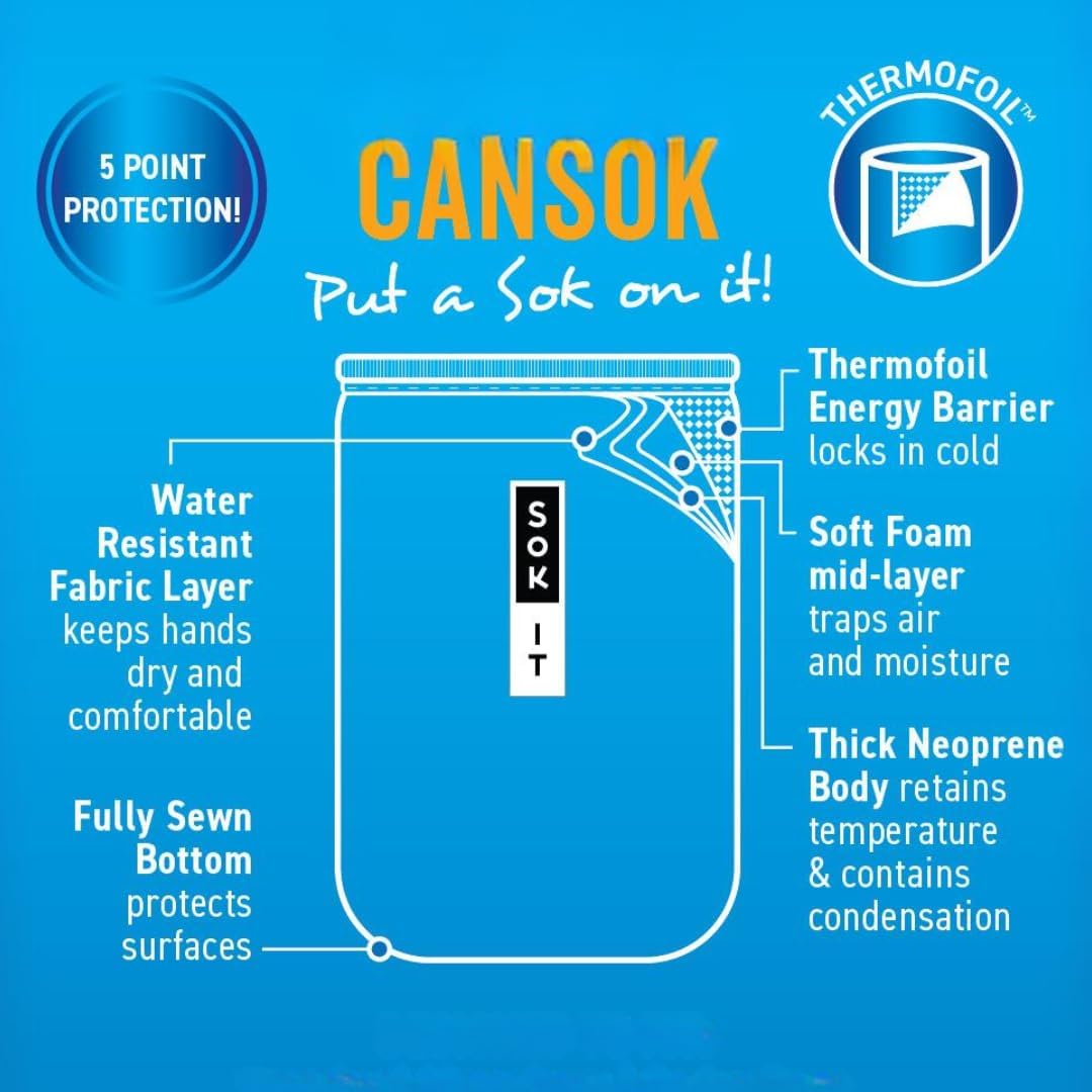 Sok It CanSok Sleeve for Beer & Soda Insulated Neoprene Cover (Spidey Sense, 12oz Can Sleeve)
