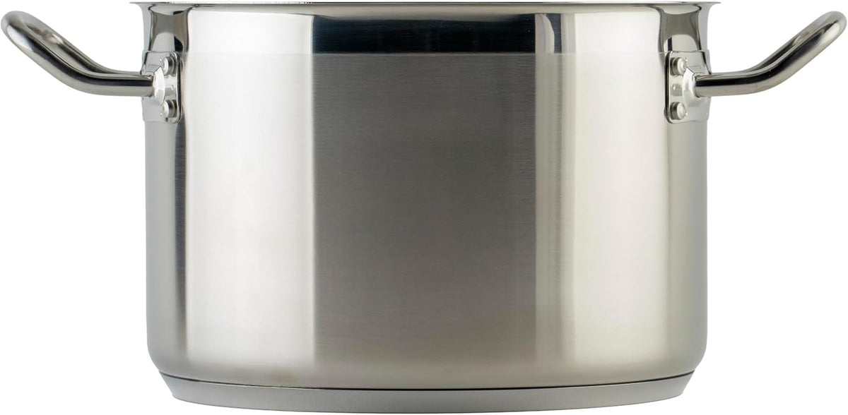 Winco Heavy-Duty Stainless Steel Stock Pot with Cover, 8 Quart