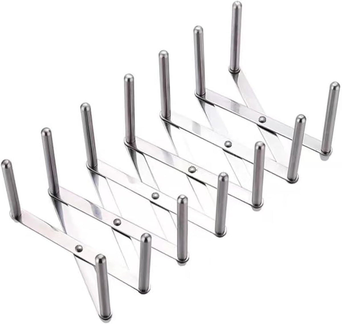 Pot Lid Organizer Pot Lid Holder Adjustable Pot Lid & Plate& Pans multipurpose Organizer Rack Holder Stainless Steel Dish Plate Drying Rack