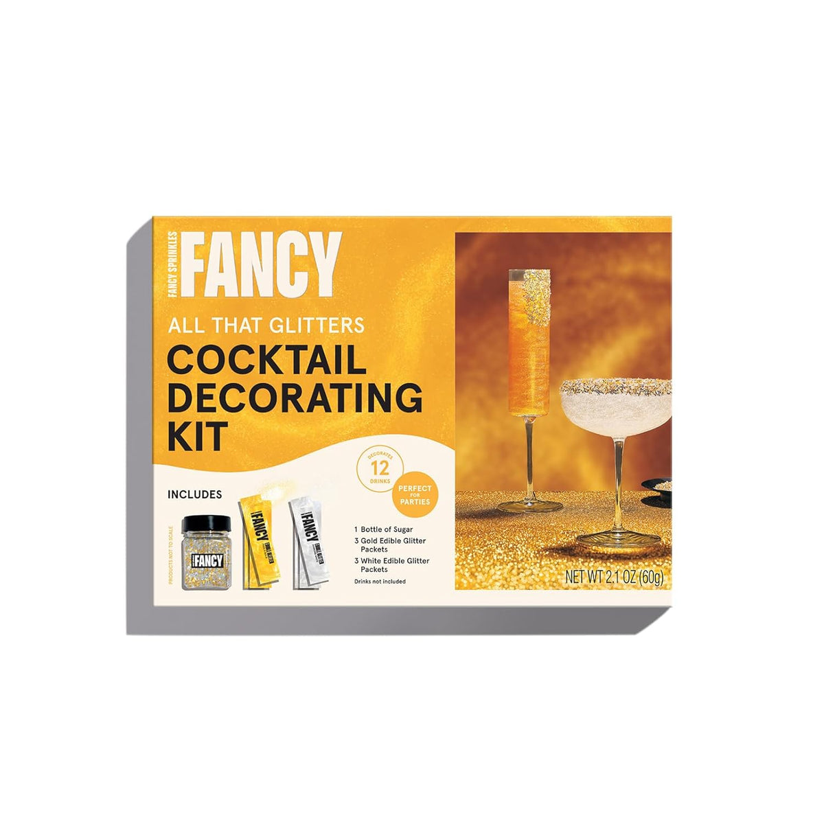 Fancy Sprinkles All That Glitters Cocktail Kit, for Happy Hour, Parties, Bachelorette, Gifting, & Celebrations