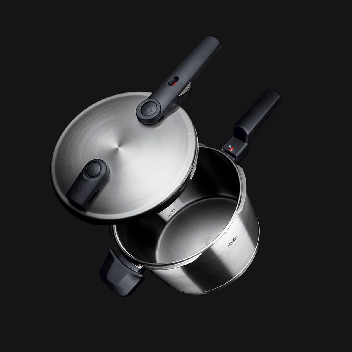 Fissler Vitaquick Premium 3 Piece Set, 3.7 Quart and 6.3 Quart Pressure Cooker with Glass Lid