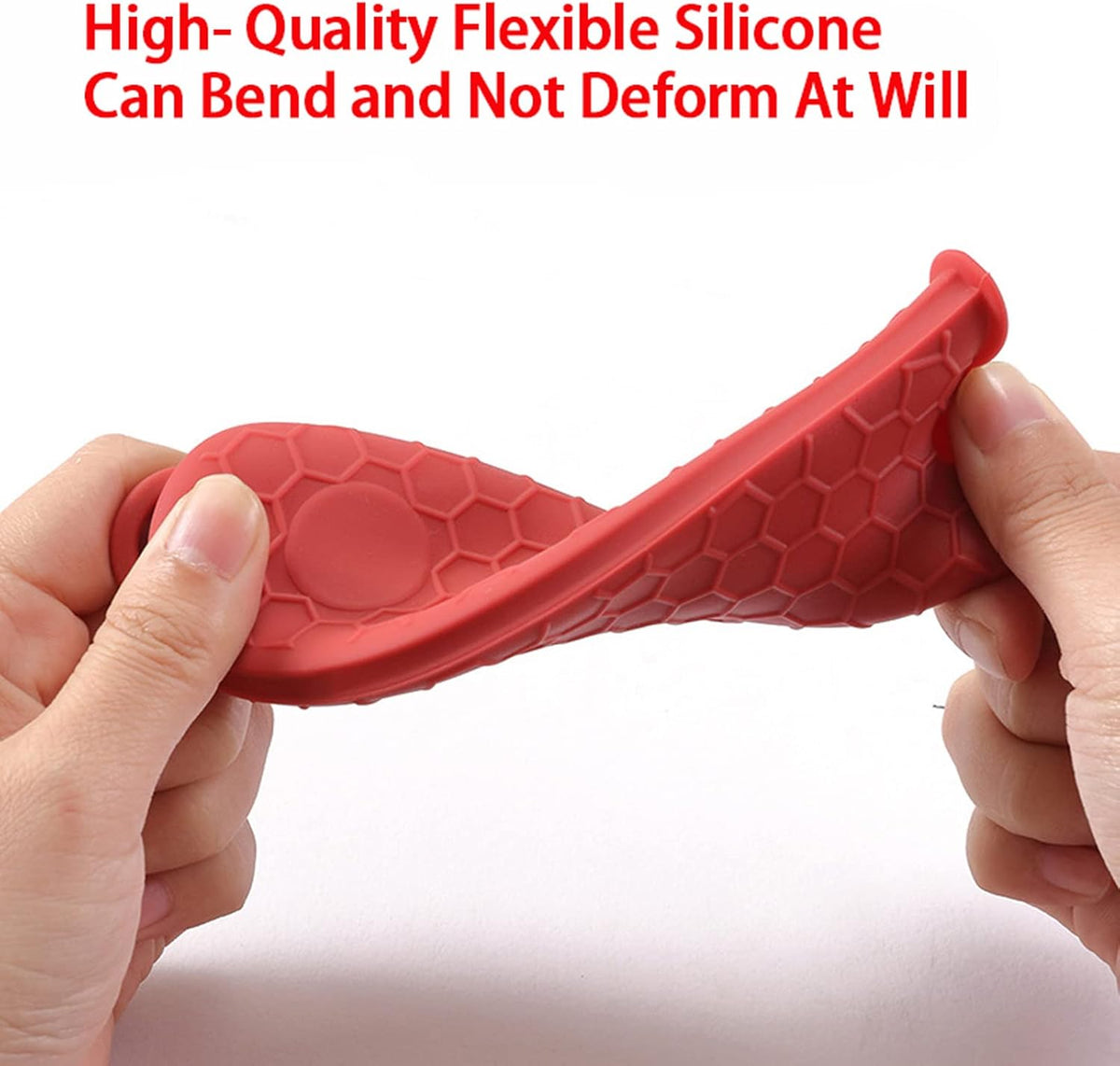 6 Pieces Silicone Hot Tool Holder Heat Resistant Potholder Cookware Handle Non Slip Rubber Pot Holders Handles Grip Covers for Cast Iron Skillet Silicone Cooking Kitchen Suits (Black)
