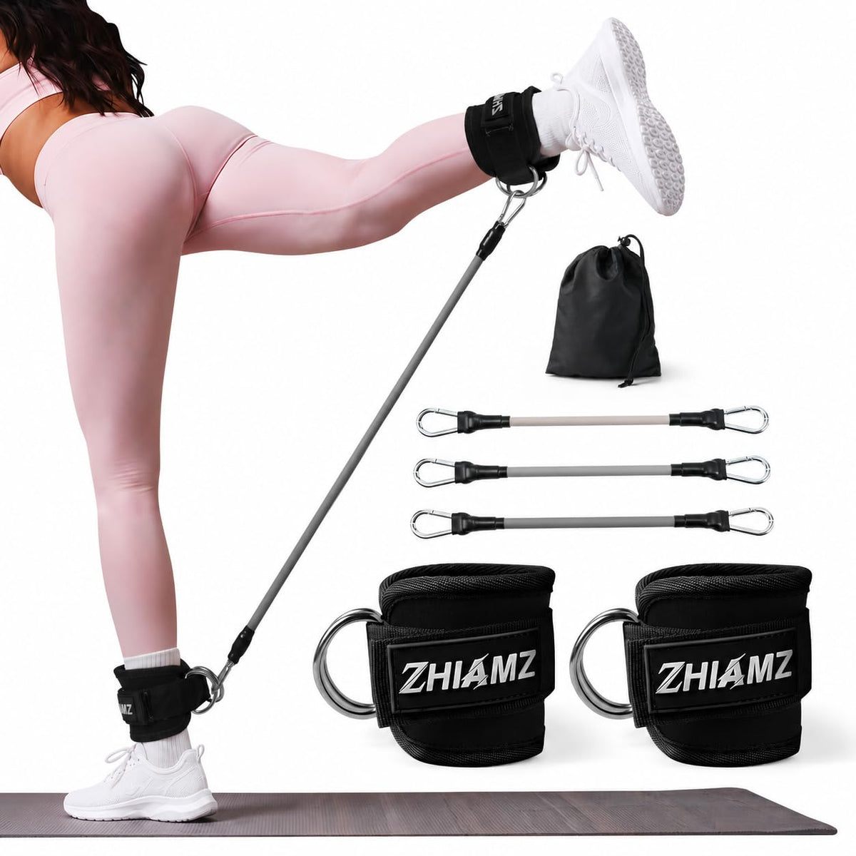 Ankle Resistance Bands with Cuffs, Ankle Bands for Working Out