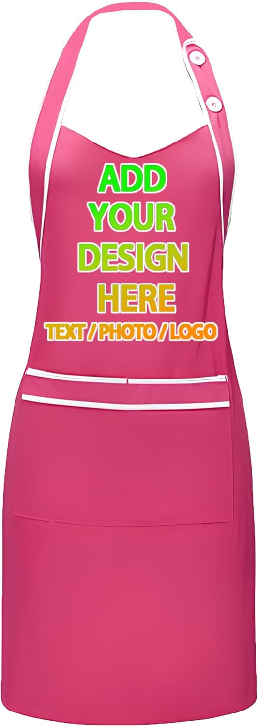Personalized Custom Aprons Custom Adjustable Kitchen Cooking Aprons Hair Stylist Cafe Work Aprons For Men And Women
