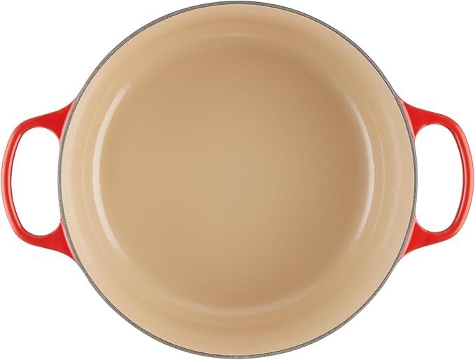 Le Creuset Enameled Cast Iron Signature Round Dutch Oven, 7.25 qt., Cerise