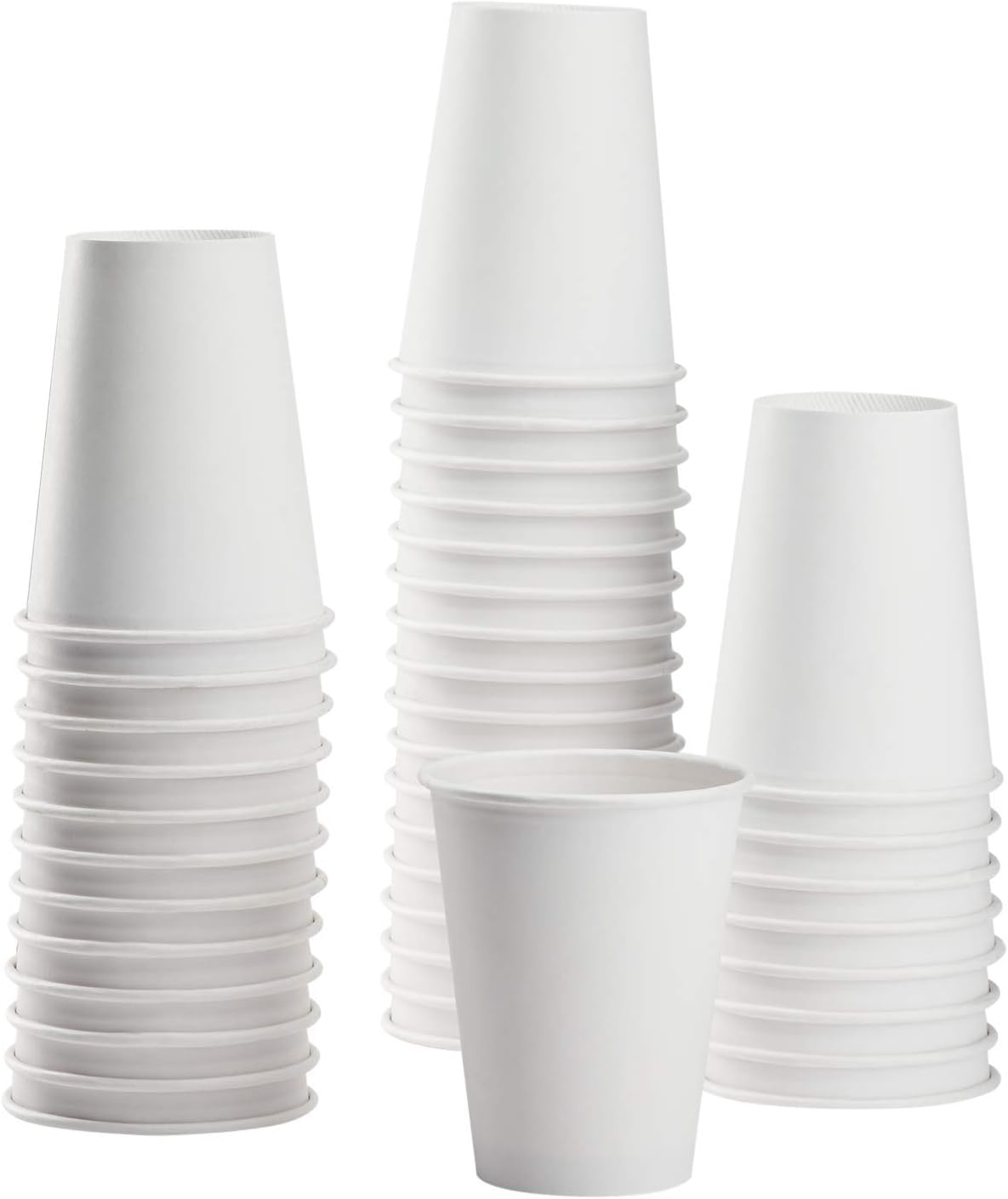 Karat C-K508W 8 oz White Paper Hot Cup, 80mm Diameter - Case of 1000 pcs