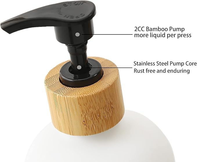 Dish Soap Dispenser for Kitchen Sink.Glass Hand Soap Dispenser, Modern Farmhouse Decorfor Bathroom,Kitchen Sink Decor