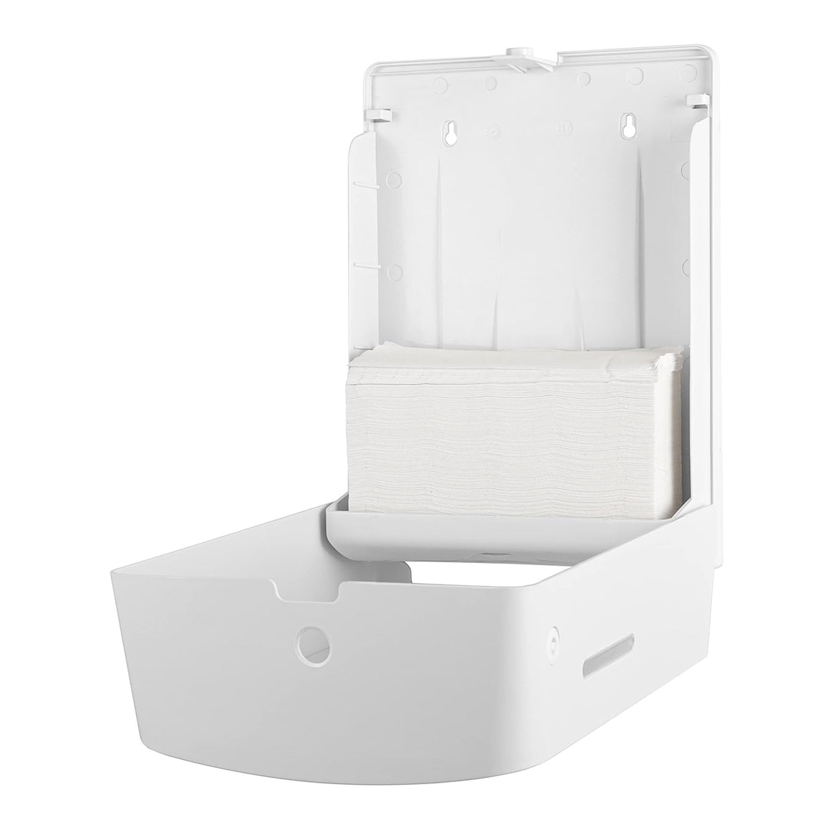 EZbrnd Wall Mount MULTIFOLD Paper Towel Dispenser for Kitchen/Bathroom/Office/RV/Airbnb, White, 3300-EZ
