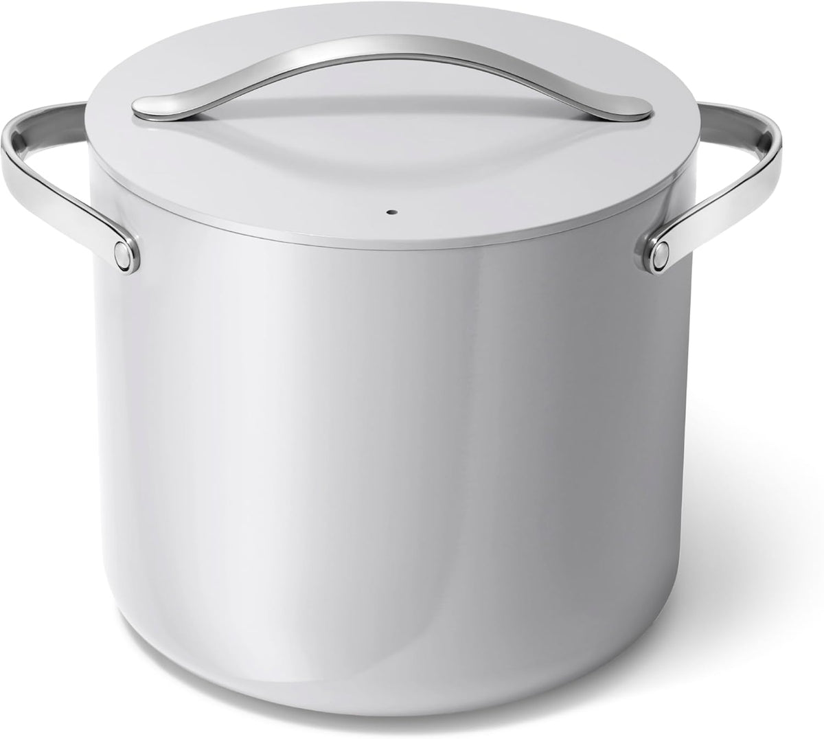 Caraway Stock Pot - 12 Qt Ceramic Coated Pot With Lid - Fee From Forever Chemicals - Large Pot for Bigger Batches - Gray