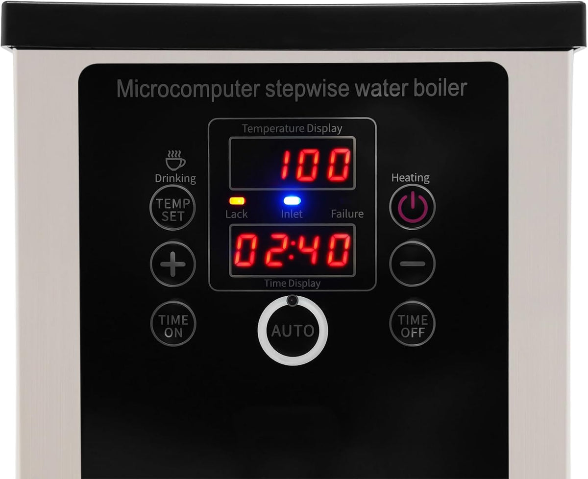Step-Heating Commercial Hot Water Dispenser, 10L/2.64Gal Hot Water Boiler Dispenser Electric Water Pot Boiler Commercial Boiling Water Machine for Tea Coffee Shop Dessert Shop Hotel - 25L/H 2500W