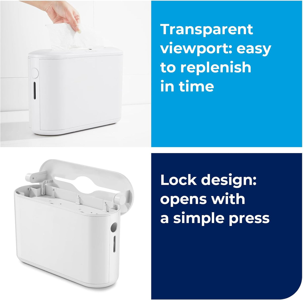 Multifold Paper Towel Dispenser Countertop, Modunful C Flod/Tri Fold Hand Towel, Commercial Napkin Dispenser for Home, Kitchen, Bathroom, Toilet, Bedroom