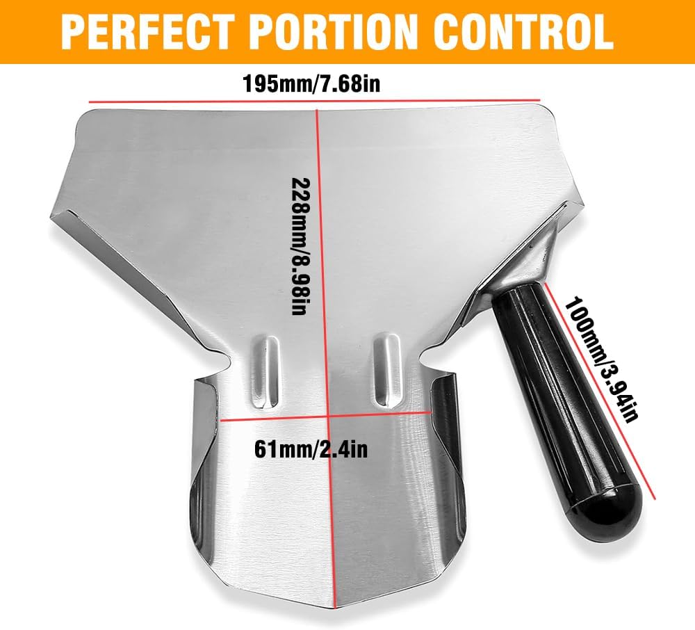 Stainless Steel French Fry & Popcorn Scoop – Quick-Fill Multipurpose Utensil for Snacks, Ice, Dry Goods